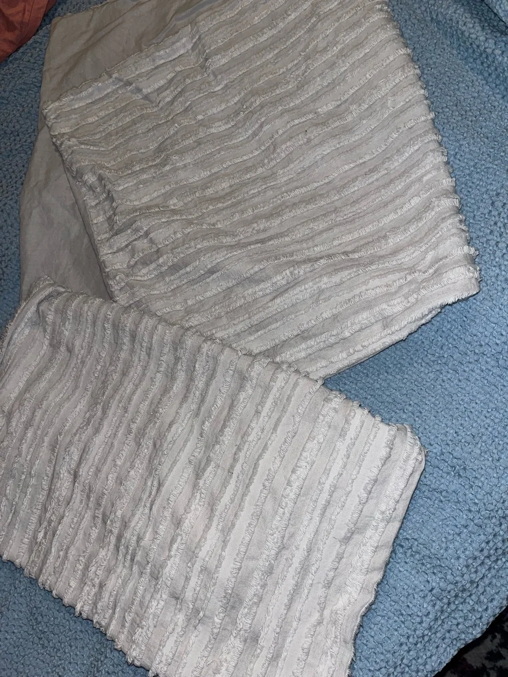 Nicole Miller ~ Light Gray Pillow Shams~ 💯 Cotton ~ 2 shams